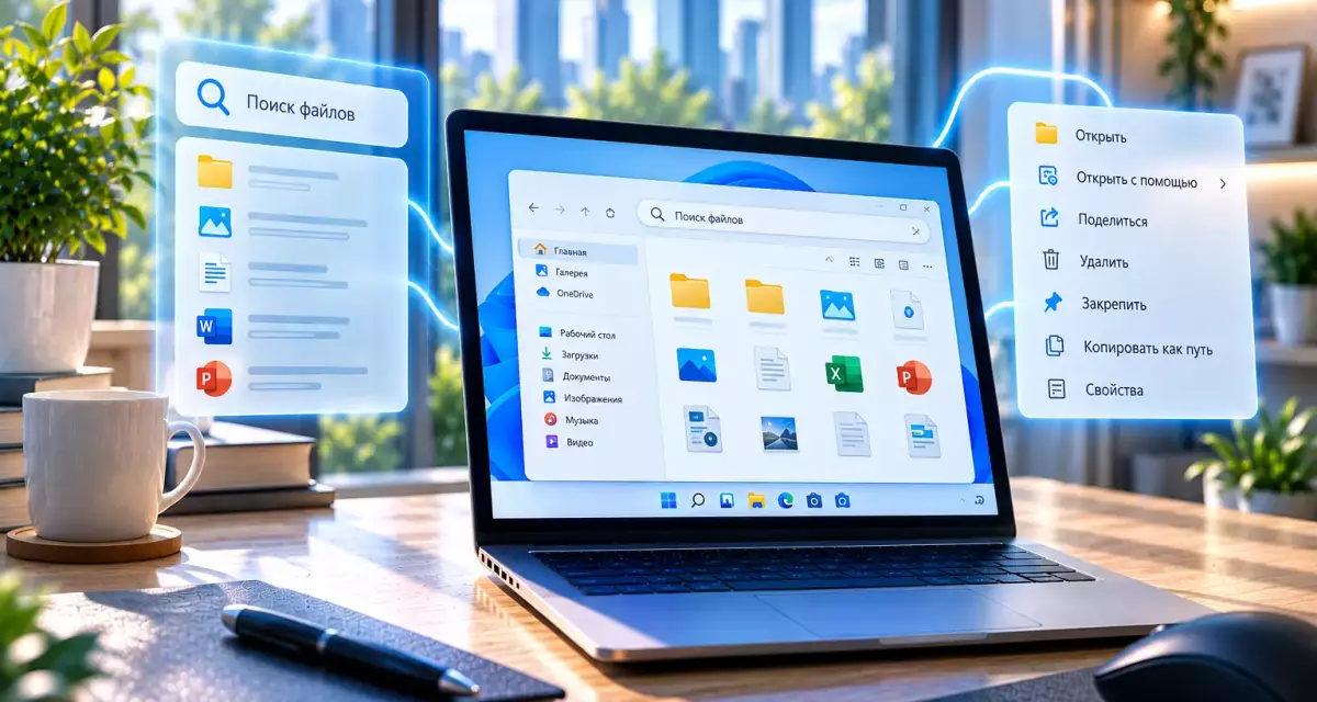 Как Microsoft улучшила поиск файлов и контекстное меню в Windows 11