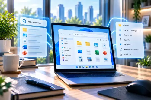 Как Microsoft улучшила поиск файлов и контекстное меню в Windows 11