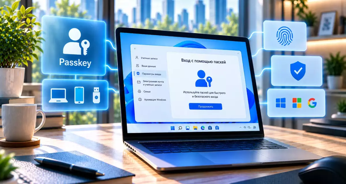 Как настроить и использовать Passkey в Windows 11