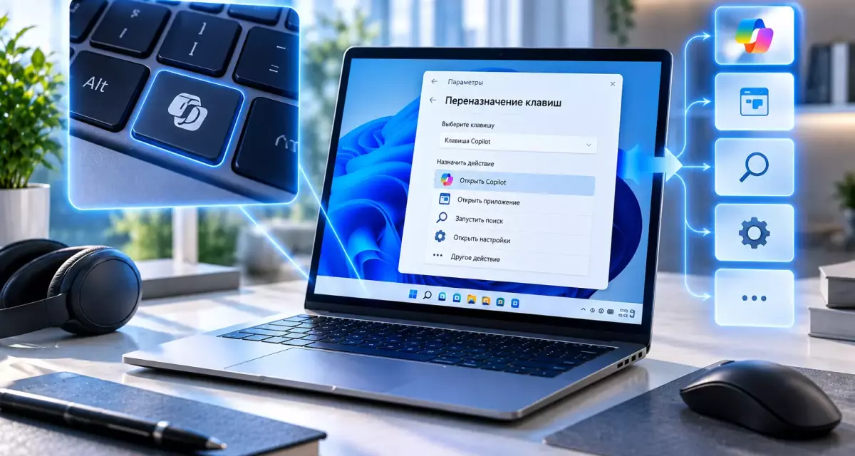 Как работает переназначение клавиши Copilot в Windows 11