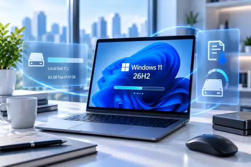 Сколько места на диске занимает обновление до Windows 11 26H2