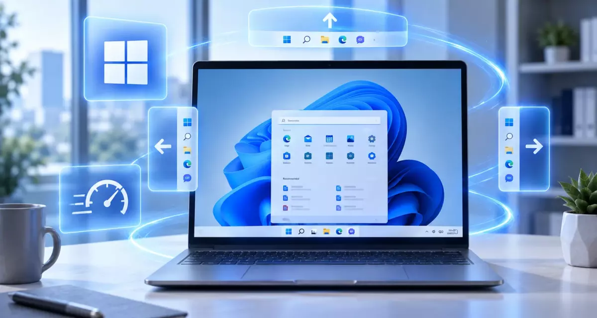 Улучшение отзывчивости Windows 11: перенос панели задач и новые функции меню Пуск