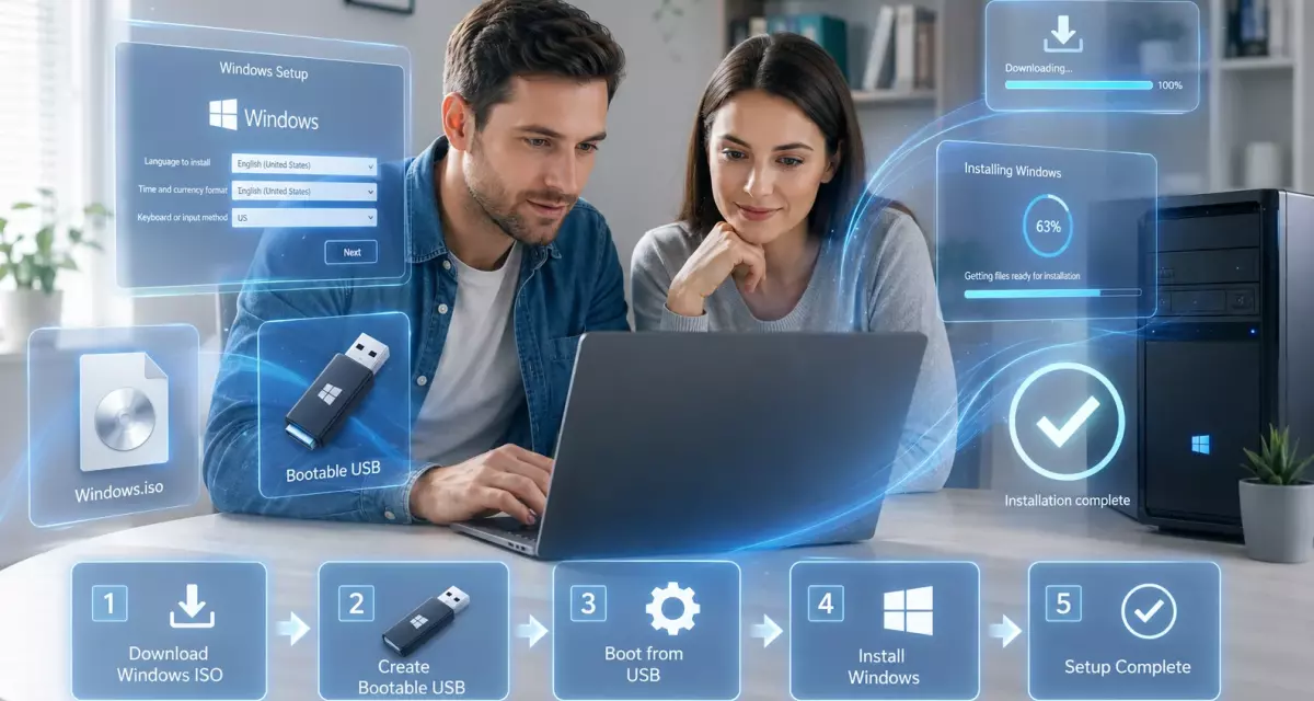 Установка Windows с флешки: пошаговая инструкция для ПК и ноутбука